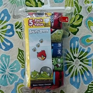 FREE-Angry Birds little boy briefs underwear, sz 6